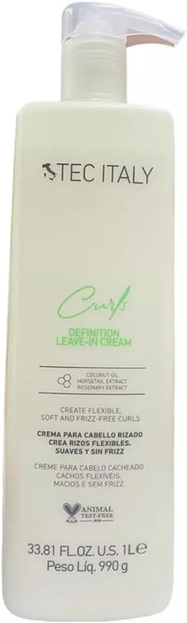 Tec Italy Curls Definition Leave-in Cream - Crema para crear rizos flexibles, suaves y sin frizz