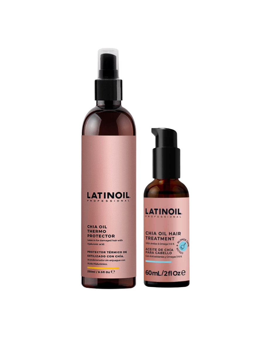 Kit Latin Oil Chia Oil Thermo Protector 250ml + Chia Oil Hair Treatment 60ml