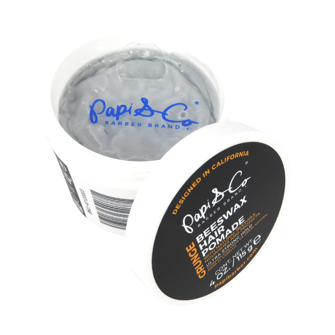 Papi & Co Grunge Beeswax Hair Pomade 115 g - Pomada con cera de abeja, fijación fuerte