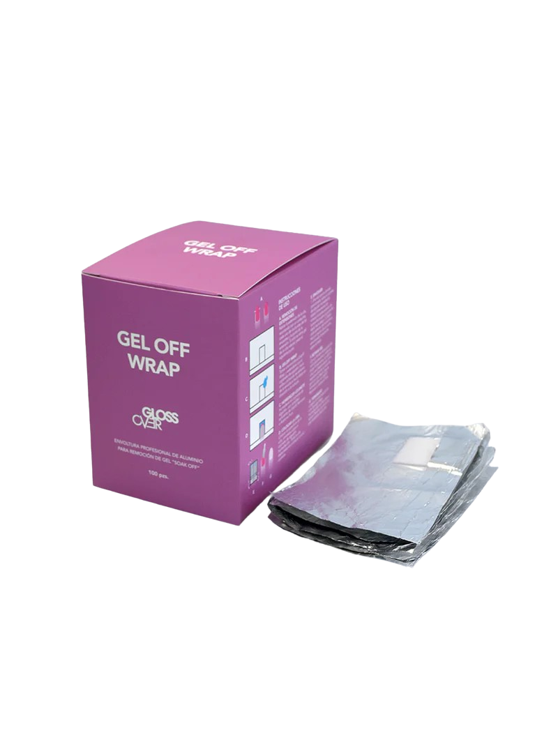 Geloff Wrap 100 pzs - Laminas para remover gel