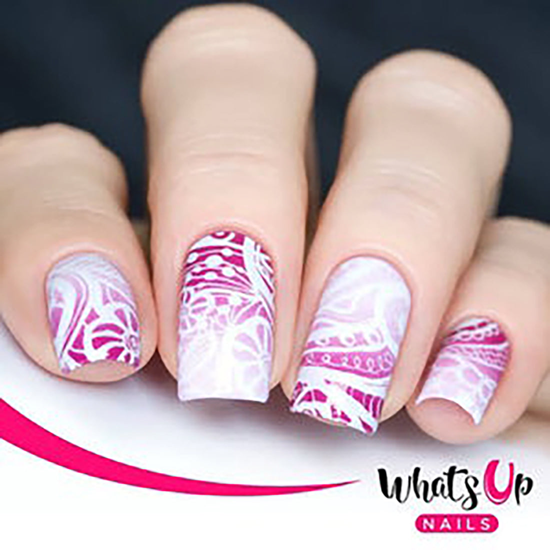 Whats Up Nails A002 Elegante y Sassy "Placa de estampación"