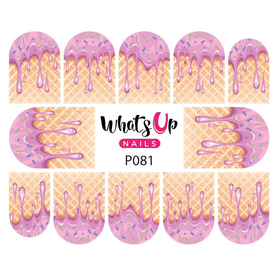 Whats Up Nails-Splatter Cones water decals