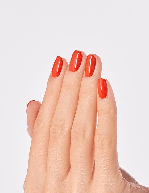 Gel en frio de la marca OPI color naranja