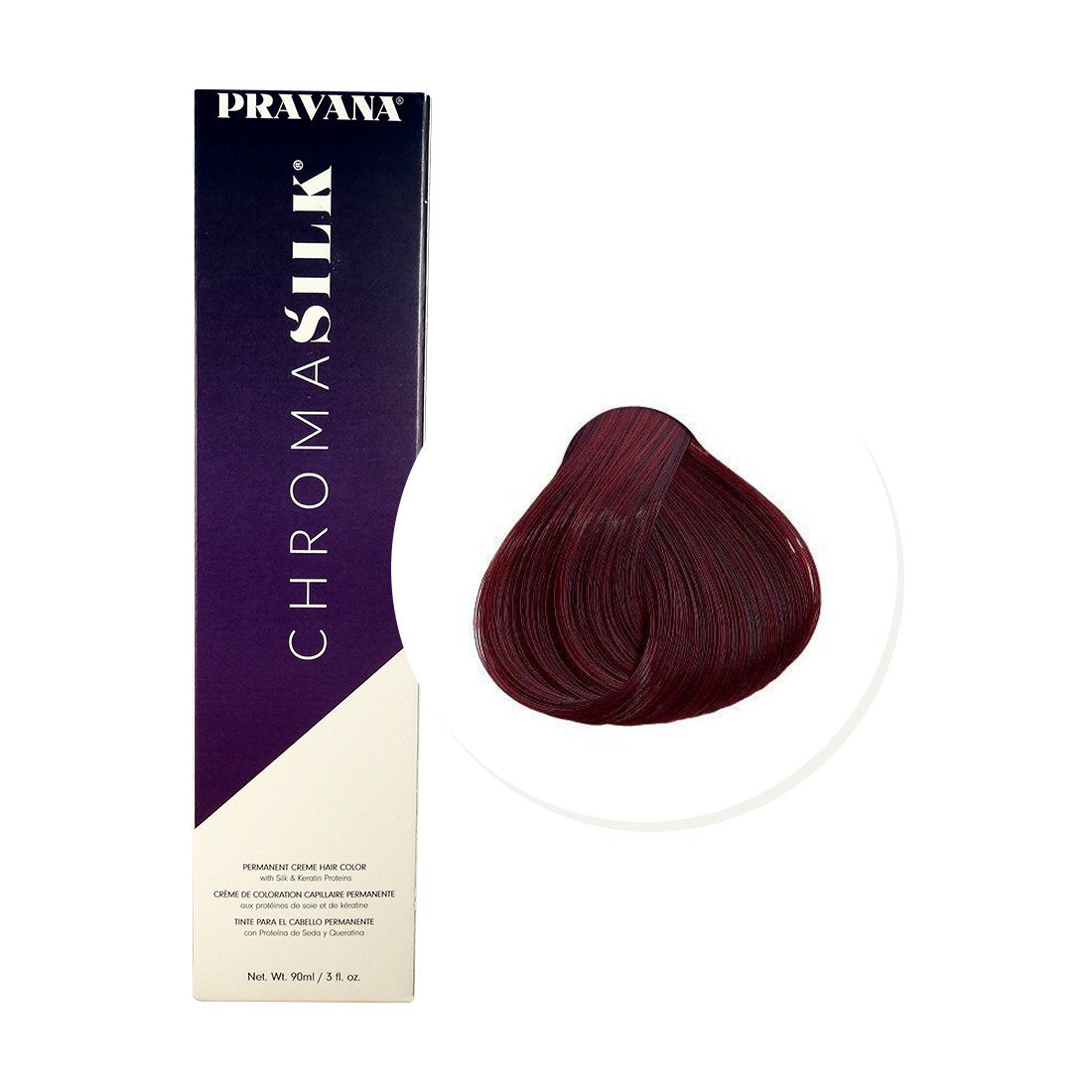 Pravana Tintes ChromaSilk 5.62 Castaño Claro Rojizo Nacarado