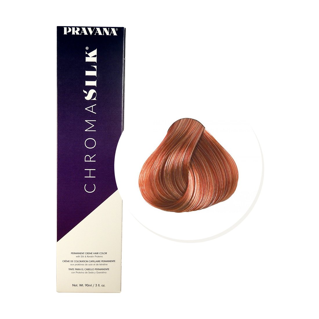 Pravana ChromaSilk 8.43 Rubio Claro Cobrizo Dorado