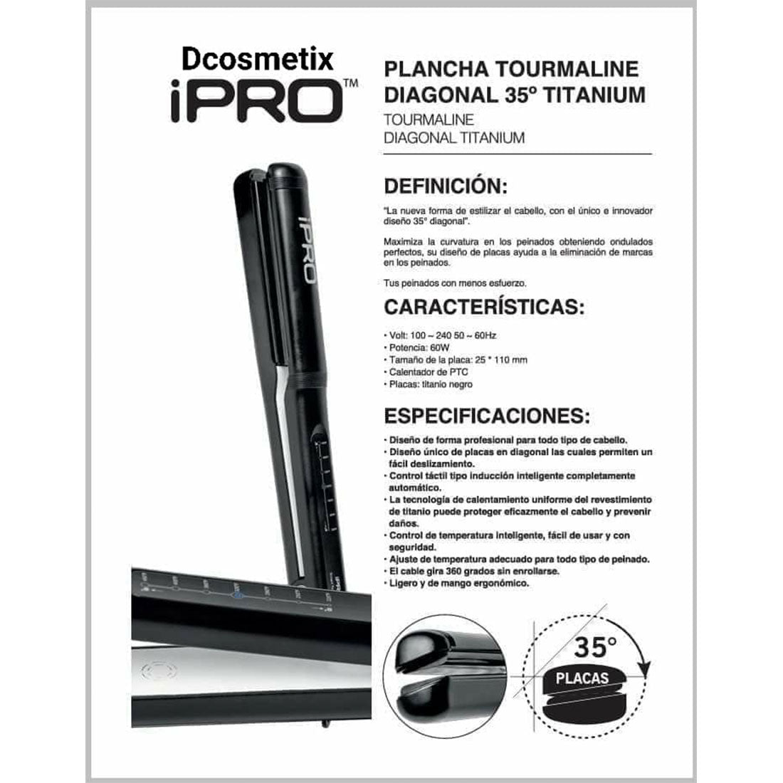 IPRO Plancha Diagonal 35°